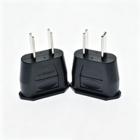 Adaptateur de voyage portable UE-USA, convertisseur de prise murale à borne en cuivre nickelé pour voyages d'affaires, vente en gros