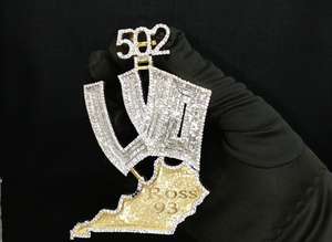 High End Unique Design Custom Name <b>Pendant</b> in 925 Sterling <b>Silver</b> with VVS D Colour Moissanite <b>for</b> <b>Men</b> Statement Fashion & Gift - Product Image 2