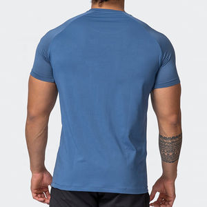 Venta al por mayor 100% poliéster camiseta gimnasio correr seco liso personalizado impreso hombres material ligero mejor venta - Product Image 2