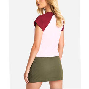 T-shirts décontractés légers pour femmes meilleure qualité femmes manches Reglan couleur unie respirant 100% coton T-Shirt - Product Image 5