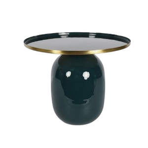 Table d'appoint revêtue de poudre bleue Meubles de salon de style moderne au design exclusif Table d'appoint de luxe sur mesure - Product Image 4