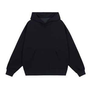 Sudadera con capucha y cremallera de gran tamaño para hombre de 330g personalizada, capa superior de primavera y otoño con diseño bordado, teñido liso, versátil para parejas - Product Image 1