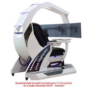 IMPERATOR GM-520 GIMI Gaming-Cockpit-Sessel, Zero-Gravity-Arbeitsplatzsessel mit Liegefunktion, Geeignet für Fünf Monitore, Neigbares Rig, VR - Product Image 4