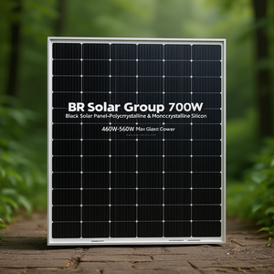 Panneau solaire noir BR Solar Group 700W - Silicium polycristallin et monocristallin 460W-560W Puissance maximale Couverture avant en verre - Product Image 3
