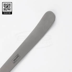 Spatule médicale réutilisable en acier chirurgical à langue plate pour les soins bucco-dentaires, instruments chirurgicaux professionnels par Bluemed - Product Image 3