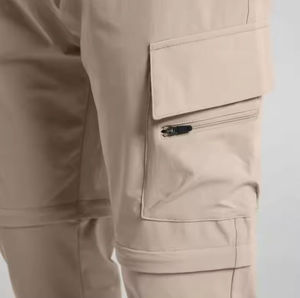Pantalones Cargo de alta calidad para hombre, cómodos trajes casuales de tela de secado rápido para viajes de Camping, patrón recto, cintura media plana - Product Image 6