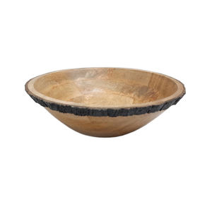 Bol à fruits rond en bois d'acacia pour ustensiles de cuisine de table Saladier pour la maison et les hôtels Bols de service pour la nourriture et les collations - Product Image 3