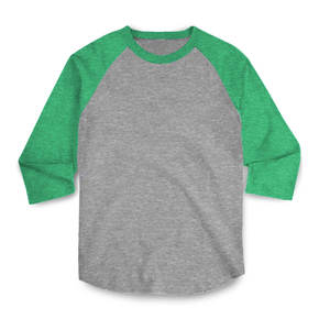 T-shirt de baseball unisexe à manches 3/4 Colorblock Raglan Soft Jersey Heather Full Sleeve T Shirt Ladies - Product Image 2