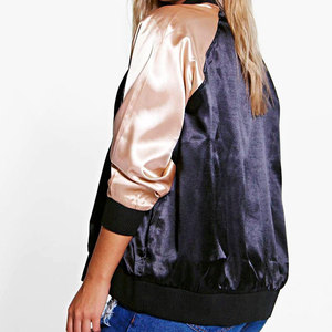 Chaqueta Bomber de Mezclilla para Mujer, Estilo Urbano, Acolchada, Brillante, Bordada, con Botones, Cálida para Otoño e Invierno, Estampado Completo, Venta al Por Mayor - Product Image 2