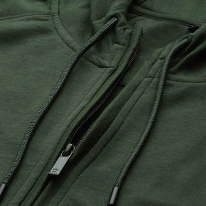 Sudadera con Capucha y Cremallera para Hombre, de Algodón, Calidad Premium, Chaqueta de Forro Polar Suave, Estilo Urbano, OEM ODM, Venta al por Mayor, Chaqueta con Cremallera para Hombre - Product Image 5