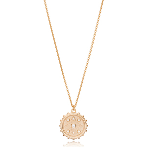 Delicate Medallion Eye Design <b>Necklace</b> Turkish Wholesale Handmade 925 Sterling Silver Jewelry - Product Image 3