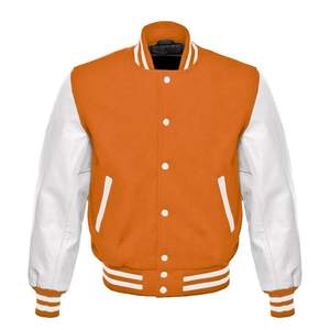 2025 veste en cuir sur mesure pour hommes veste de Baseball brodée imprimée en laine de haute qualité Letterman vêtements de rue grande taille - Product Image 1