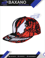 Gorra de hombre con gráfico 3D de cara de monstruo, estilo snapback, anime, horror, visera plana, urbana, streetwear, unisex, logotipo personalizado, para exteriores