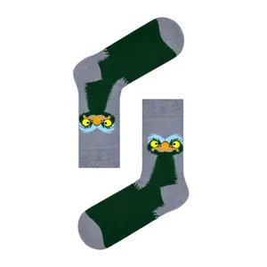 Chaussettes unisexes en nylon respirant à motif imprimé et brodé, idéales pour un usage quotidien, été comme hiver - Product Image 1