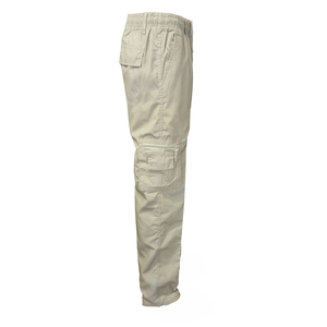 Outdoor Men's Cargo Pants High Quality Multi-Pocket Casual Solid Breathable Trousers Drawstring Closure Plain Dyed Front Style - Product Image 6