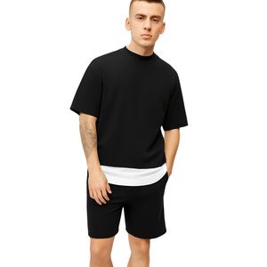 เซ็ตเสื้อยืดและกางเกงขาสั้นสำหรับผู้ชาย, เซ็ตเสื้อยืดอินเทรนด์ใส่สบายฤดูร้อน - Product Image 1