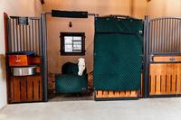 Rideau d'écurie de cheval matelassé de qualité supérieure avec diviseur de décrochage imperméable respirant pour granges équestres