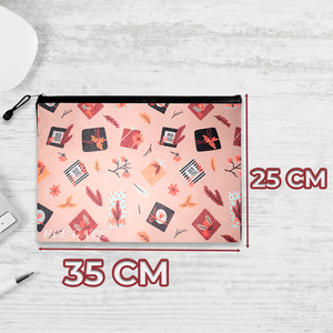 Busta in tela impermeabile alla moda con stampa di cartoni animati e cerniera - Product Image 4