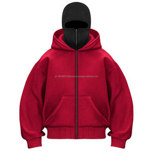 Pasamontañas y Sudaderas con Capucha Ninja con Cremallera, Logotipo Personalizado, Sudaderas de Forro Polar de Moda, Sudaderas con Capucha y Máscara para Hombre, Sudadera con Capucha y Máscara Completa con Cremallera, Shudders Hombre - Product Image 6
