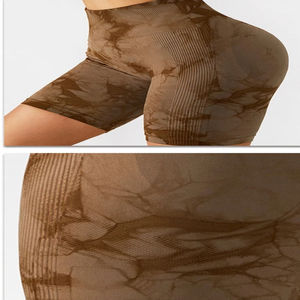 กางเกงขาสั้นรัดเอวเอวสูงระบายอากาศได้สำหรับผู้หญิงเอวยางยืดสำหรับใส่เล่นโยคะวิ่ง - Product Image 5