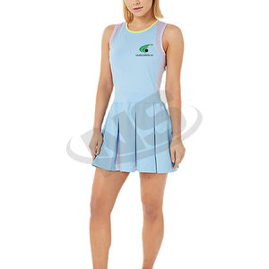 Venta al por mayor de uniforme de tenis de LICRA de algodón para mujeres de secado rápido ligero ropa deportiva de equipo diseño de sublimación personalizado - Product Image 1