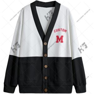 École | Collège | Veste universitaire personnalisée – Cardigan unisexe style Letterman à boutons - Product Image 1