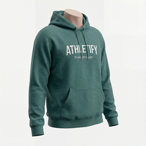 เสื้อฮู้ดขนแกะโพลีเอสเตอร์/ คอตตอนสำหรับผู้ชายผ้านุ่มสบายระบายอากาศมีสไตล์เหมาะสำหรับวันสบายๆ - Product Image 1