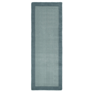 Tapis en laine bleu œuf de canard traditionnel fait main 9x12 rectangulaire en peluche pour salon et couloir - Product Image 3