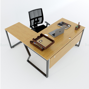 BFMB010-MBamboo 160x160cm L-Shaped Corner <b>Desk</b> Solid Wood Computer or Laptop Table Portable and <b>Foldable</b> with Simple Design - Product Image 2