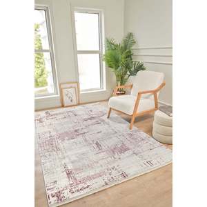 Rugs Depot Cream Modern Bereket BE003 Area Rug 100% Acrylic Non-Shed Easy-Clean Durable for Living Room Bedroom - Product Image 1