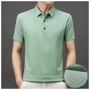 Men's Short Sleeve Solid Color Lapel T-<b>shirt</b> Men's Cotton Summer New Loose Half Sleeve Casual Men's Wear - Product Image 2