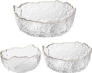 <b>Freshly</b> Theme Chocolate Bowl Restaurant Tableware Decoration <b>Fruit</b> Bowl Handmade Gold Color Clear Glass Dessert Bowl - Product Image 5