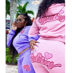 2025 Style femmes automne automne hiver deux pièces velours deux pièces ensemble fermeture éclair poche à manches longues femmes costume vêtements 2 pièces - Product Image 1