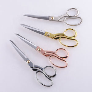 Ciseaux de couture professionnels robustes de qualité industrielle bricolage lame en acier inoxydable tranchante en alliage de zinc plaqué argent - Product Image 6