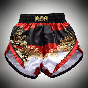 2025 hommes Kickboxing Thai Shorts Polyester tissu respirant boxe Sport haute qualité Gym personnalisé combat Shorts - Product Image 1
