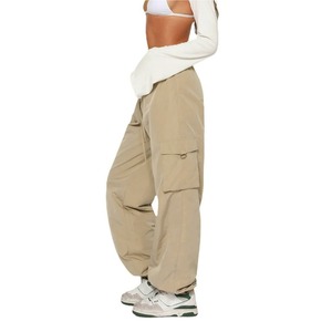 Pantalones Cargo Cómodos para Mujer, Corte Regular, 100% Algodón, Color Personalizado, Múltiples Bolsillos, Transpirables, de Secado Rápido, Antiarrugas - Product Image 3