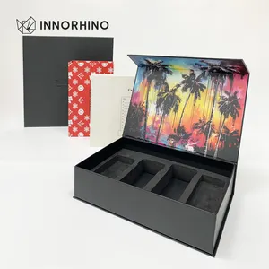 Luxury Magnetic Gift Box With Custom Logo Bookstyle Rigid Packaging High-Quality Double-Sided Cardboard Paper Printing
