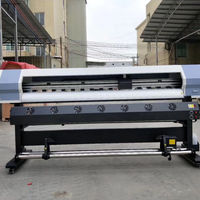 Printer Inkjet Eco Solvent Roll-To-Roll 1.8M dengan Dual Printhead untuk Label, Kartu & Kertas