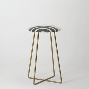 Tabouret de bar industriel moderne et écologique, pivotant et réglable, avec structure en métal et assise et dossier en bois, finition noire poudrée, par S H Inc. - Product Image 6