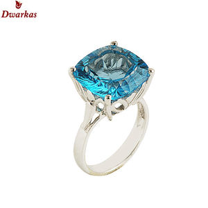 แหวนเงินแท้ 925 ประดับด้วยพลอยโทแพซสีน้ำเงินลอนดอนและพลอยหลากชนิดทรงรัศมี สำหรับผู้หญิง เหมาะสำหรับงานแต่งงาน งานหมั้น หรือเป็นของขวัญในงานเลี้ยง - Product Image 3