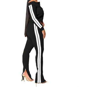 Clothing Manufacturers Ladies Summer 2 Piece Stacked Tracksuit Set <b>Long</b> Sleeve Crop Hoodie with Sweatpants Casual <b>Women</b> Dresses - Product Image 6