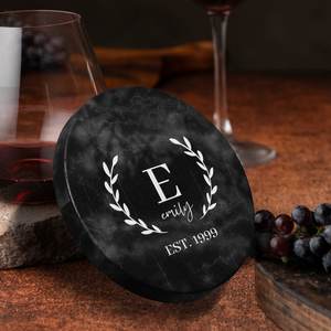 Handmade Durable Polished Modern Marble and Wood <b>Drink</b> <b>Coasters</b> for Coffee Tea and Table Protection - Product Image 3