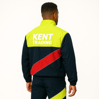 Ensemble coupe-vent léger et personnalisé avec bandes réfléchissantes, respirant, pour homme, idéal pour le sport, les activités de plein air et le streetwear (OEM)