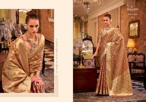 Sari de Seda Tussar de Diseño Exclusivo al por Mayor de Rajpath para Fiestas y Bodas, Ropa India y Pakistaní - Product Image 6