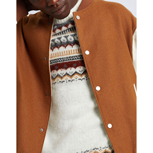 2025 nueva llegada Universidad personalizable Letterman Varsity chaqueta transpirable CollegeBaseballjacket para hombres - Product Image 5