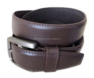 Cinturones formales de cuero para hombre, ropa de fiesta de color marrón, de negocios, personalización disponible - Product Image 4