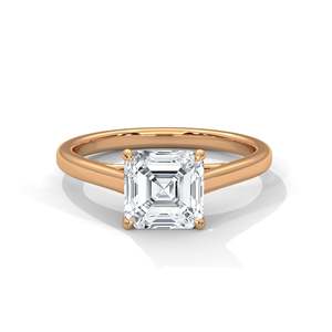 Bague de fiançailles solitaire en diamant taille coussin de 0,90 carat - Product Image 5