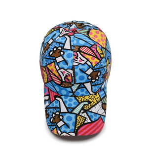 Casquette de baseball de sport unisexe 100% coton de haute qualité chapeau à bord incurvé à 5 panneaux imperméable à l'eau conception imprimée personnalisée bas quantité minimale de commande - Product Image 1