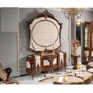 Meuble TV de luxe en bois Sagwan pour le salon Meuble TV de style classique Meuble pour manoirs de luxe Support TV en bois pour la maison - Product Image 1