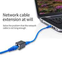 Adaptador de acoplador Ethernet RJ45 hembra a hembra de 10Gbps Consolas de juegos Alta estabilidad Cat6 PVC PC Materiales Extensión de red